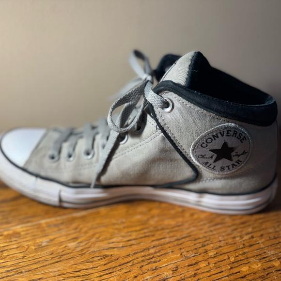 Converse All Star Gray High-Top Padded Sneakers, M8/W10 - Picture 3 of 8